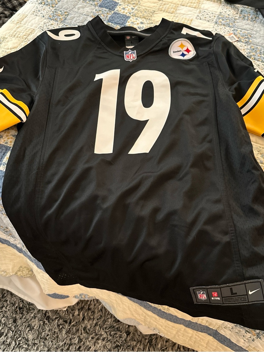 Nike NFL JuJu Smith-Schuster Black Pittsburgh Steelers jersey #19 size NWT